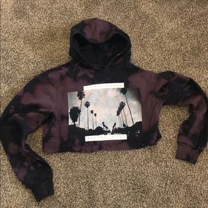 DIY cropped/bleached hoodie